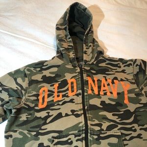 Camo old navy jacket boys size 10-12